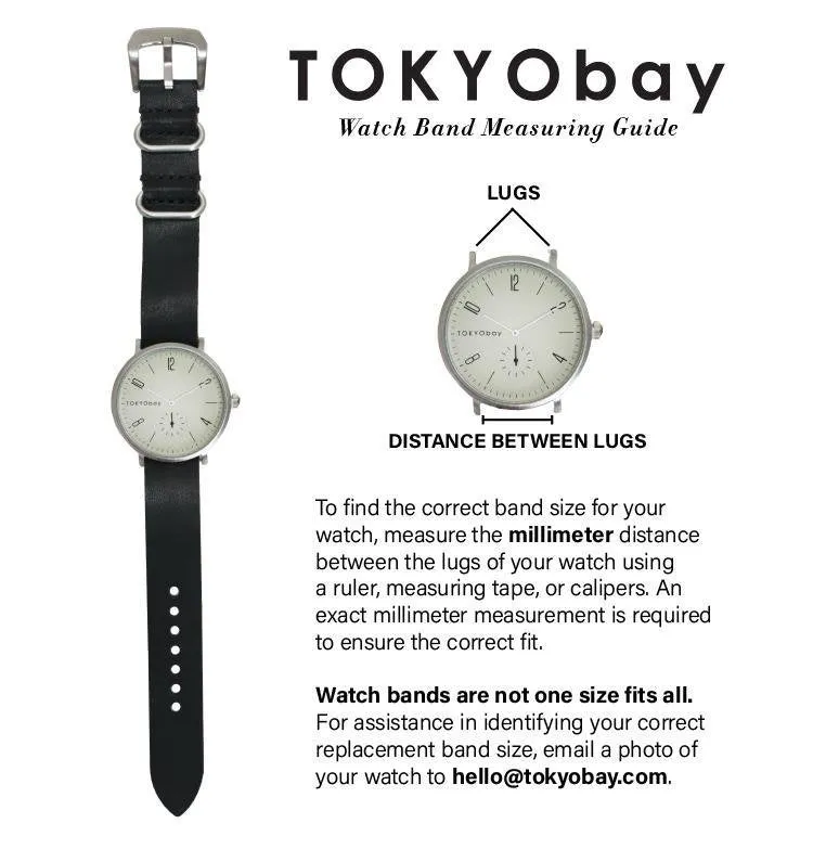 Katana Leather & Obi Cord Watch Band | 24mm