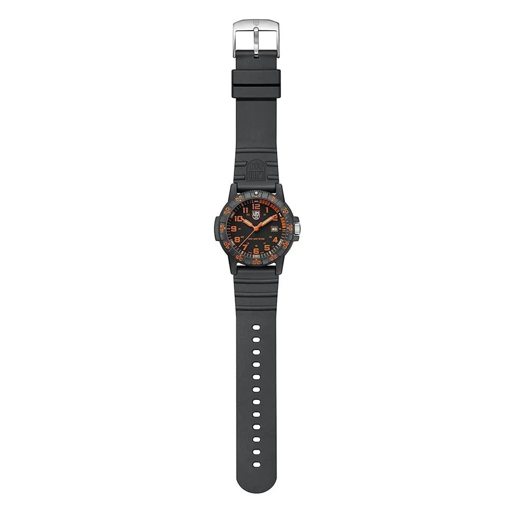 Luminox Men's Leatherback Sea Turtle Giant 0320 Series Black Polyurethane Strap Black Analog Dial Quartz Watch - XS.0329