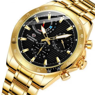 Luxury Stainless Steel Power Reservice Automatic Self-wind Mechanical Designer Wrist Watches Men's mechanical watches