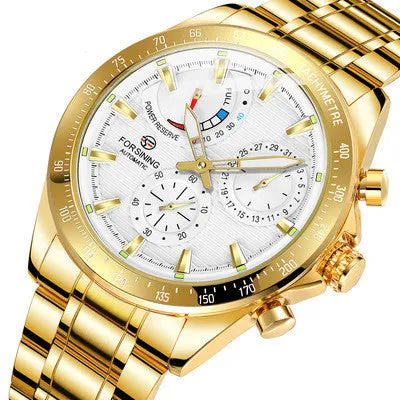 Luxury Stainless Steel Power Reservice Automatic Self-wind Mechanical Designer Wrist Watches Men's mechanical watches
