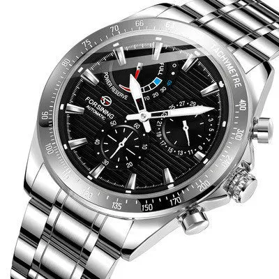 Luxury Stainless Steel Power Reservice Automatic Self-wind Mechanical Designer Wrist Watches Men's mechanical watches