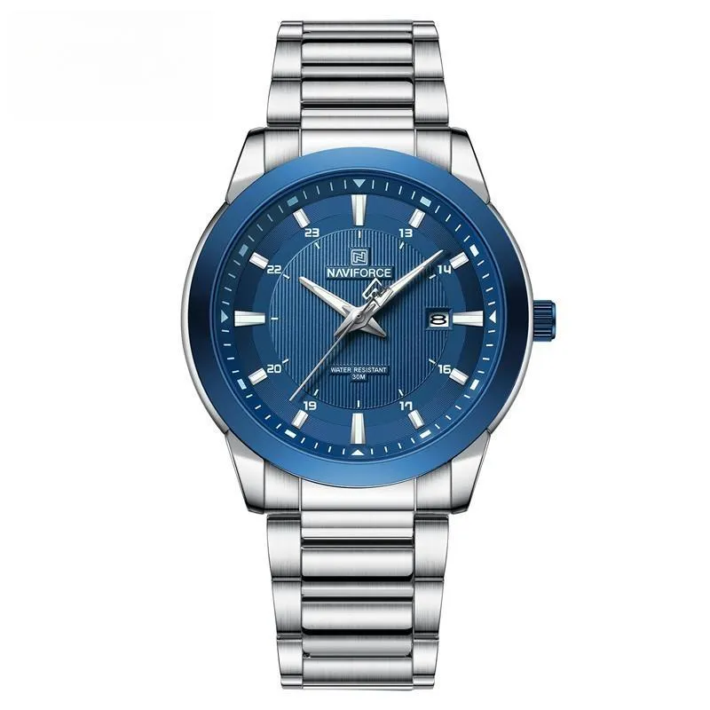 Luxury Watch For Men Stainless Steel Fashion Waterproof Quartz Wristwatch