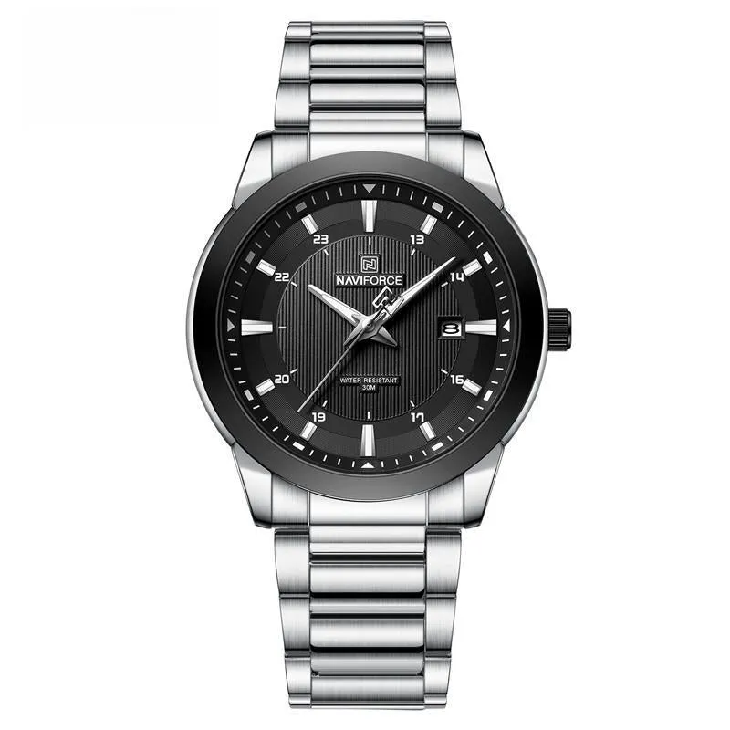 Luxury Watch For Men Stainless Steel Fashion Waterproof Quartz Wristwatch
