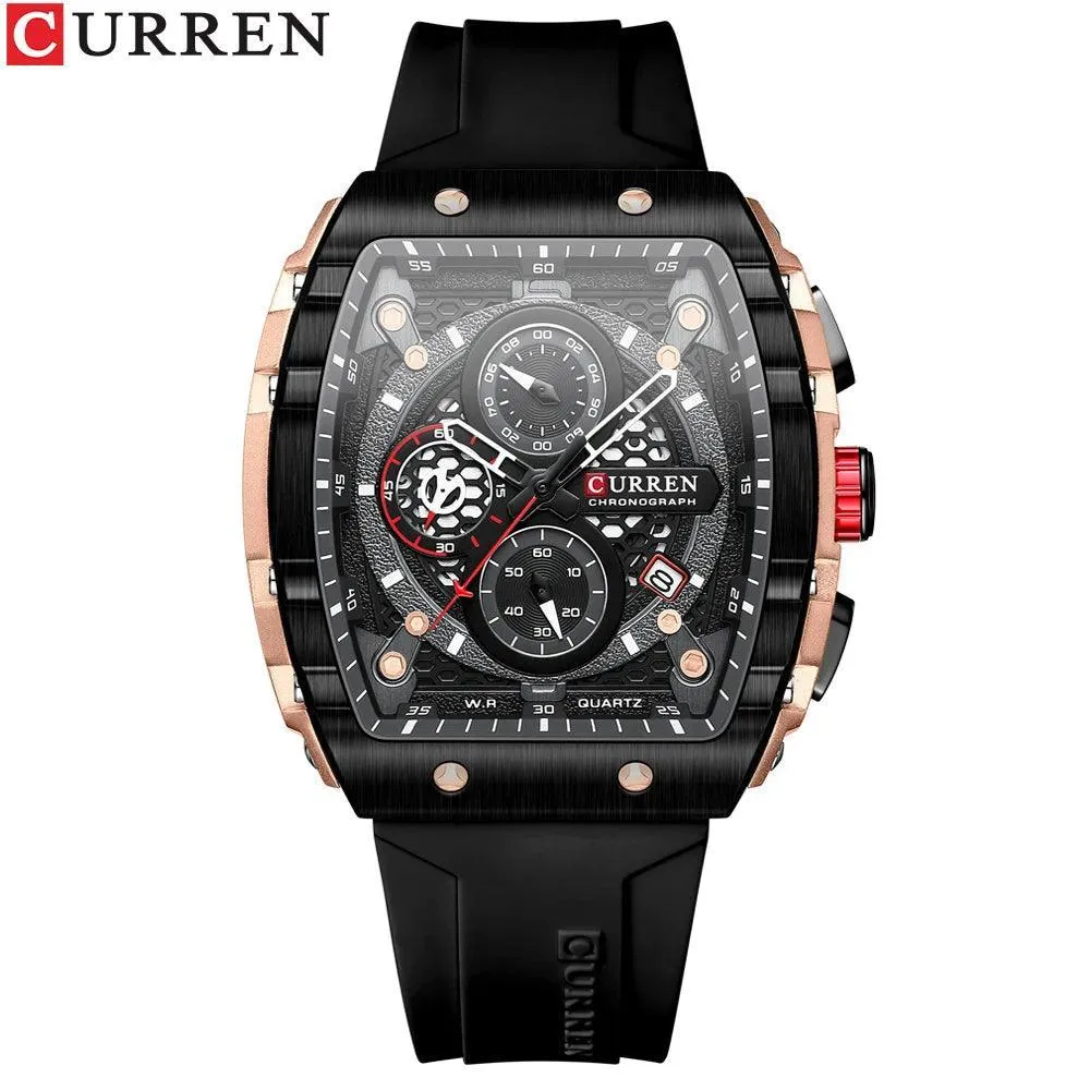 Luxury Waterproof Chronograph Watch for Men: Stylish Timepiece with Luminous Hands