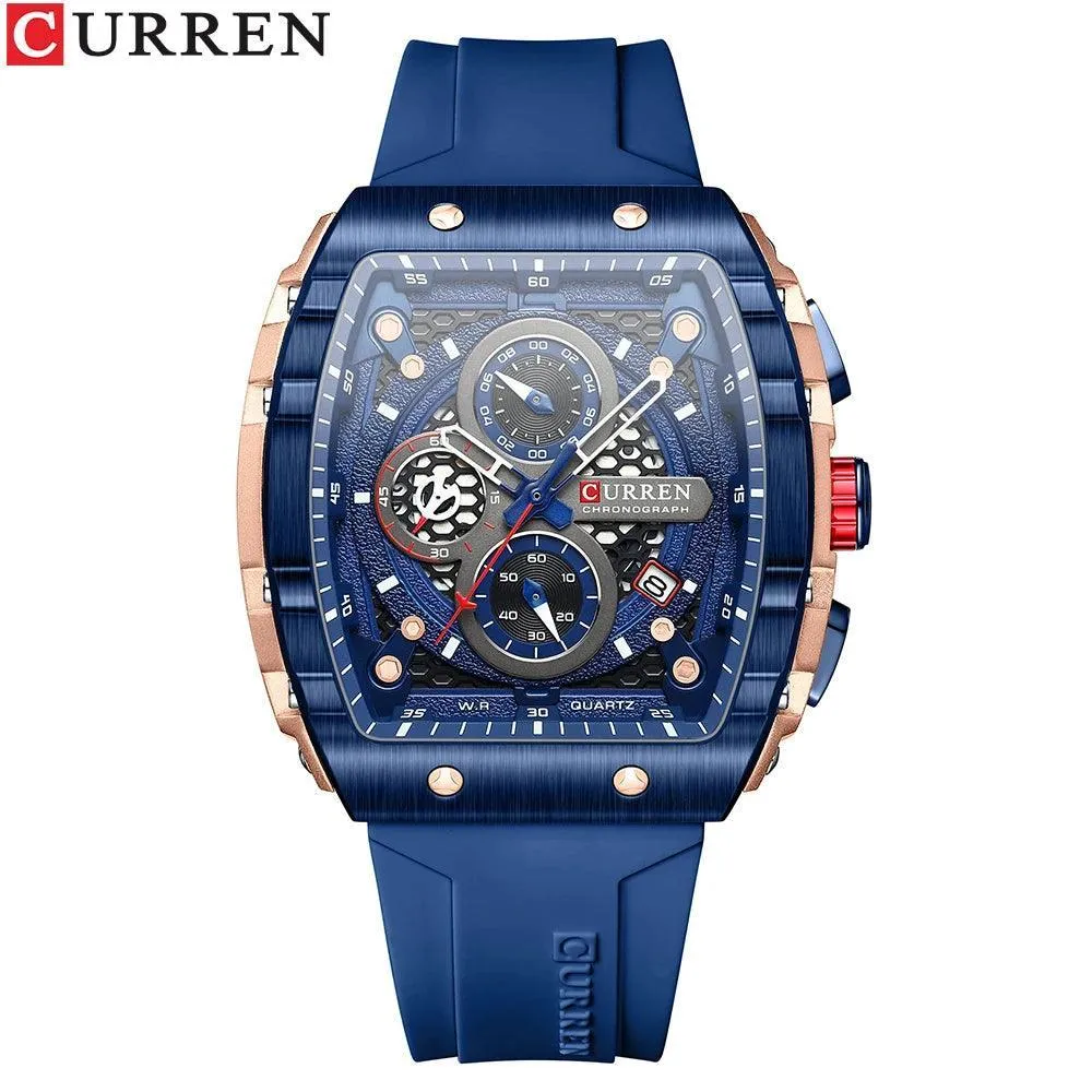 Luxury Waterproof Chronograph Watch for Men: Stylish Timepiece with Luminous Hands