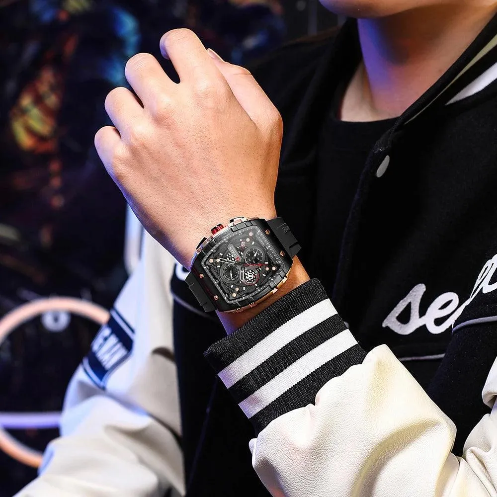 Luxury Waterproof Chronograph Watch for Men: Stylish Timepiece with Luminous Hands
