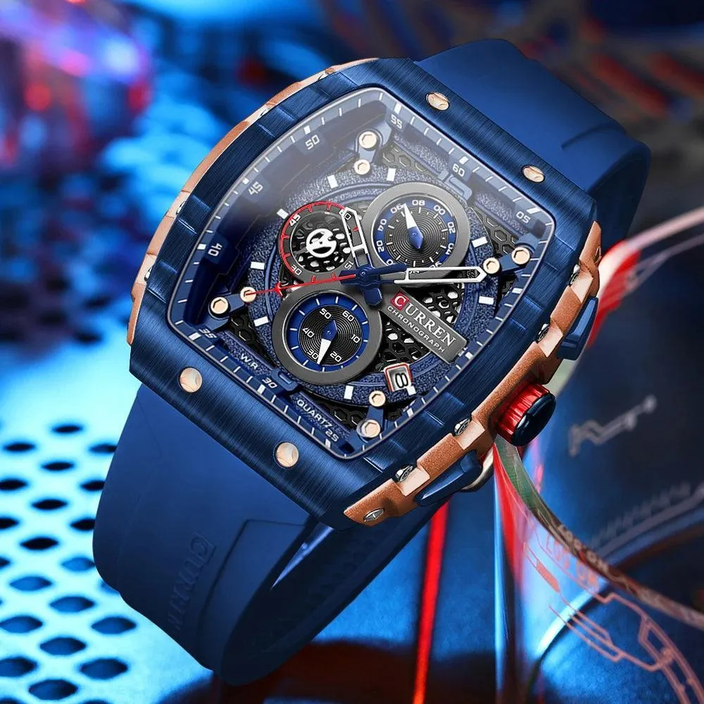 Luxury Waterproof Chronograph Watch for Men: Stylish Timepiece with Luminous Hands