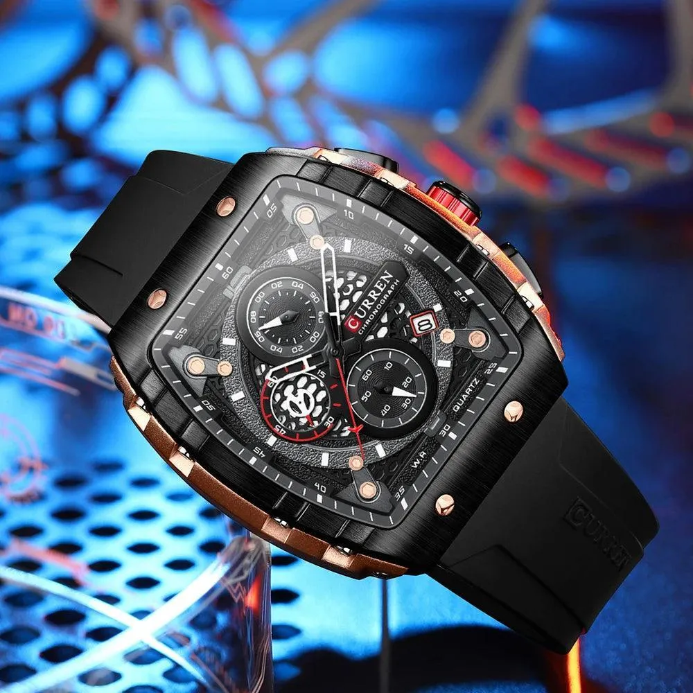 Luxury Waterproof Chronograph Watch for Men: Stylish Timepiece with Luminous Hands