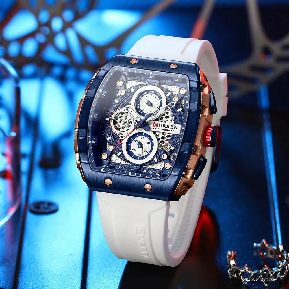 Luxury Waterproof Chronograph Watch for Men: Stylish Timepiece with Luminous Hands