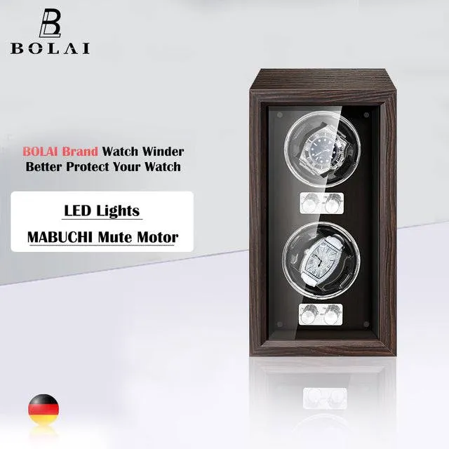 Luxury Wood Watch Winder High-End 2 4 Slot Automatic Watches Box with Motor Watch Cabinet Clock Storage Box