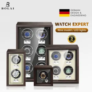 Luxury Wood Watch Winder High-End 2 4 Slot Automatic Watches Box with Motor Watch Cabinet Clock Storage Box
