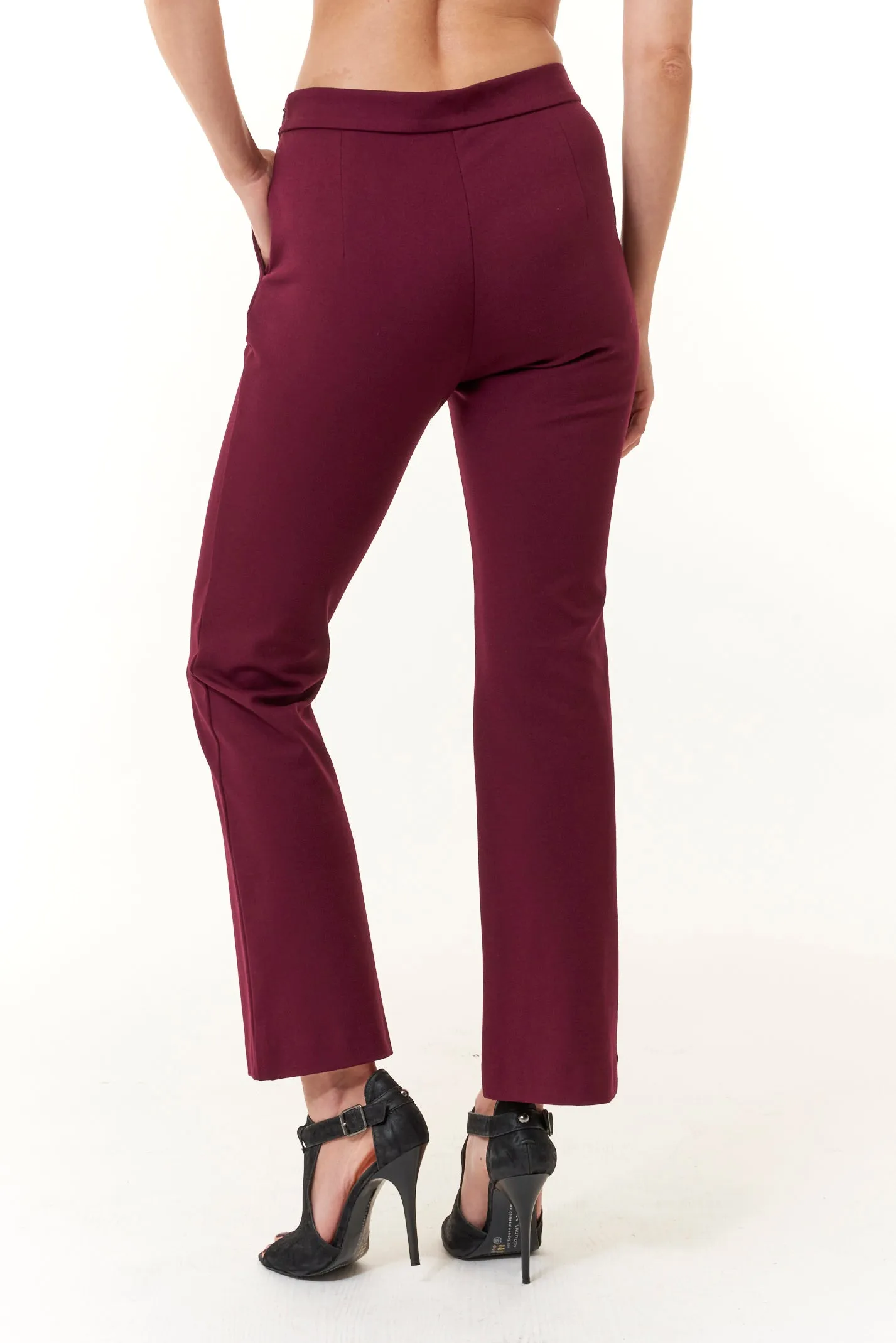 Maliparmi, Comfy Jersey, flare trousers-Italian Designer Collection