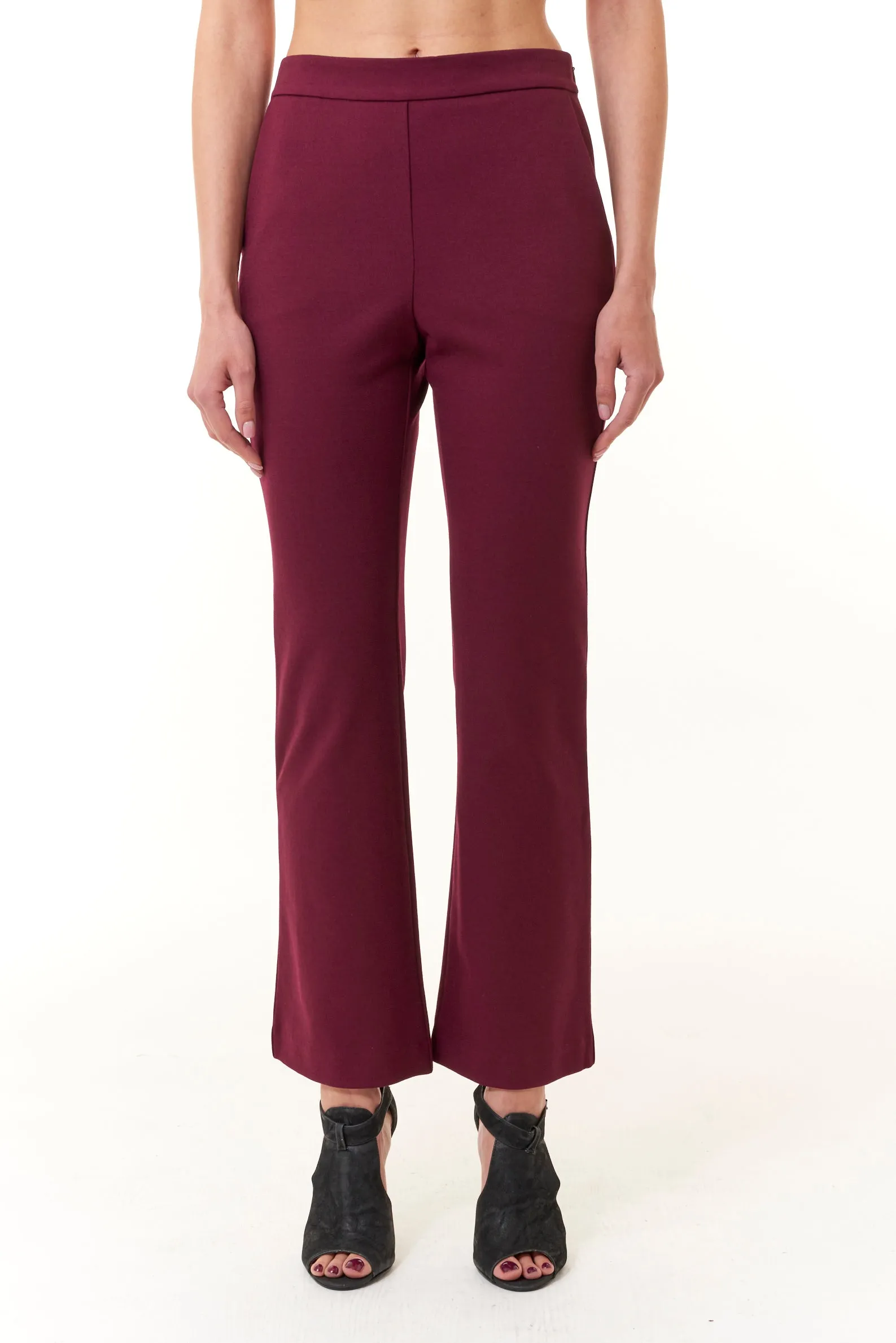 Maliparmi, Comfy Jersey, flare trousers-Italian Designer Collection
