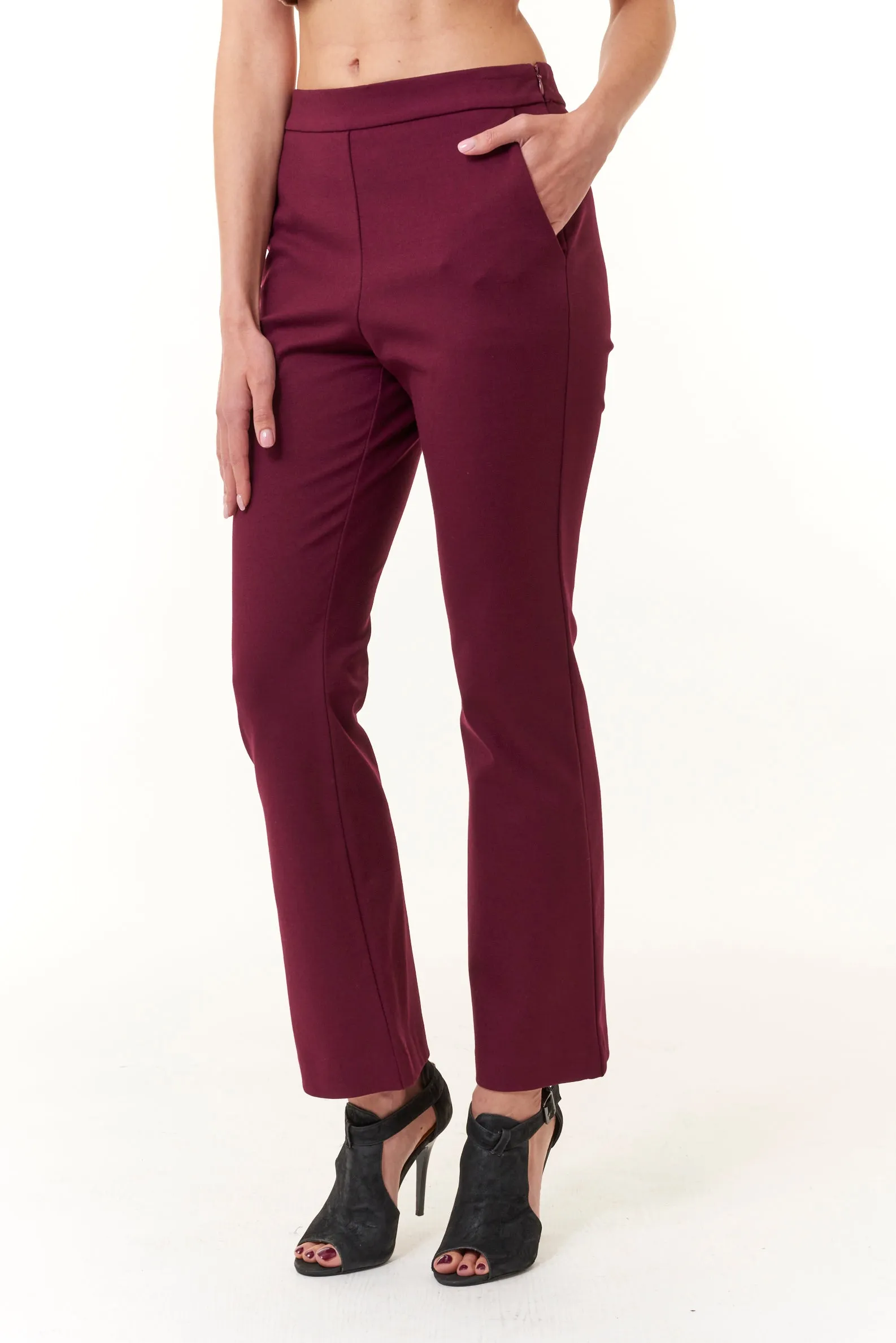 Maliparmi, Comfy Jersey, flare trousers-Italian Designer Collection