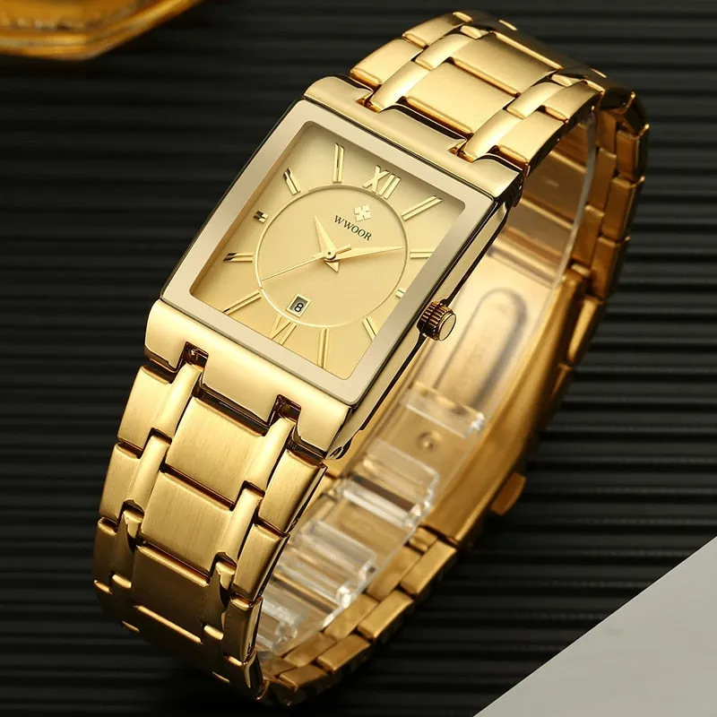 Men Square Waterproof Wristwatch