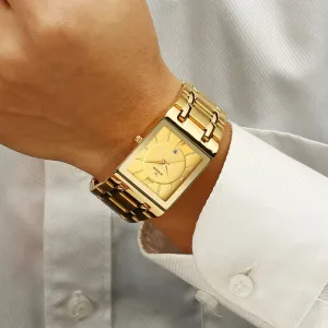 Men Square Waterproof Wristwatch
