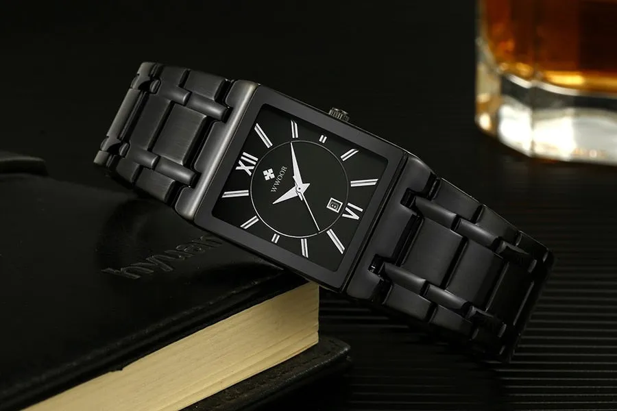 Men Square Waterproof Wristwatch
