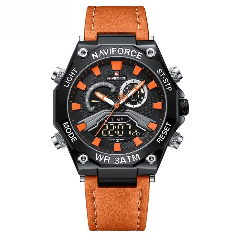 Men Watches Dual Display Digital Chronograph Male  Waterproof Wristwatches