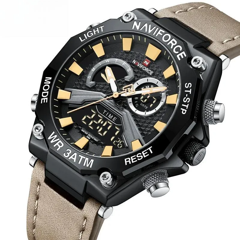 Men Watches Dual Display Digital Chronograph Male  Waterproof Wristwatches