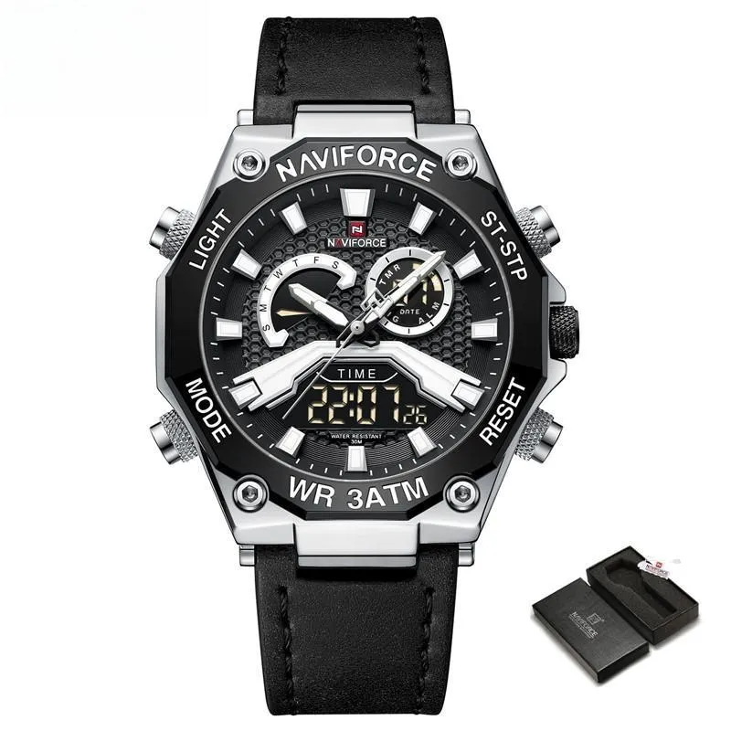 Men Watches Dual Display Digital Chronograph Male  Waterproof Wristwatches