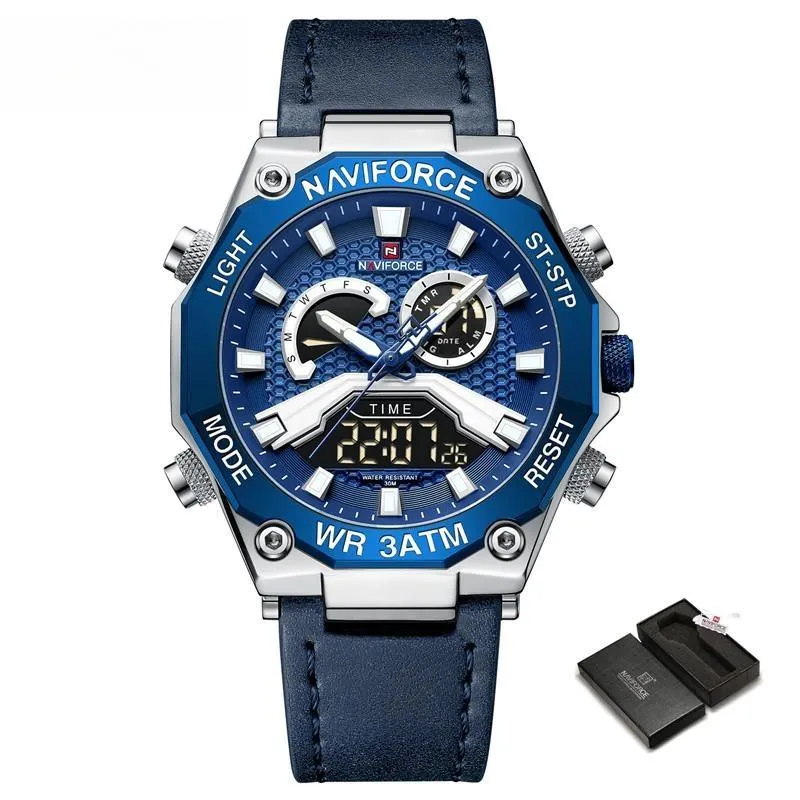 Men Watches Dual Display Digital Chronograph Male  Waterproof Wristwatches