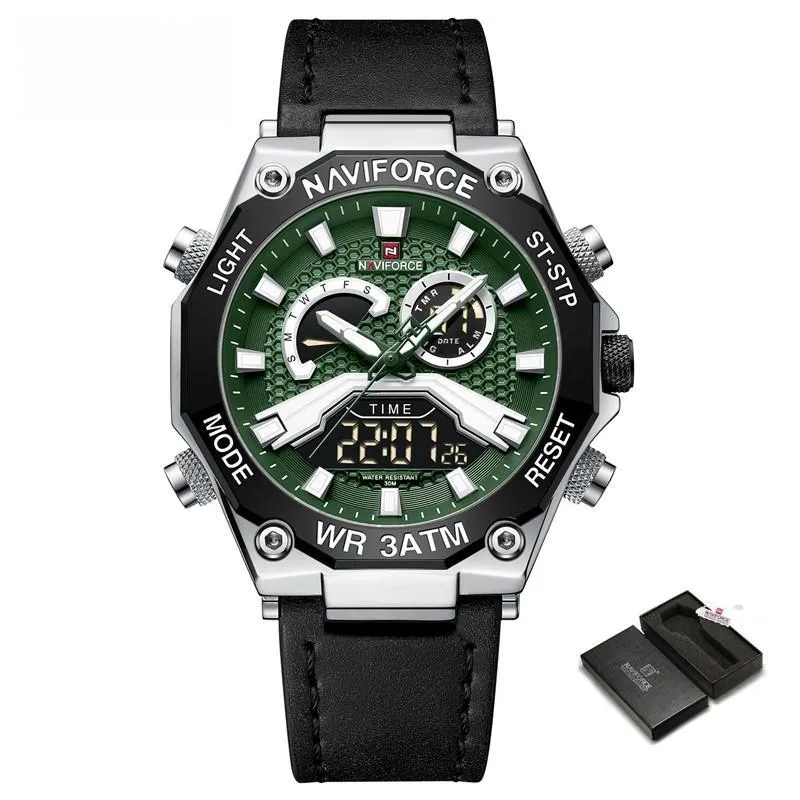 Men Watches Dual Display Digital Chronograph Male  Waterproof Wristwatches