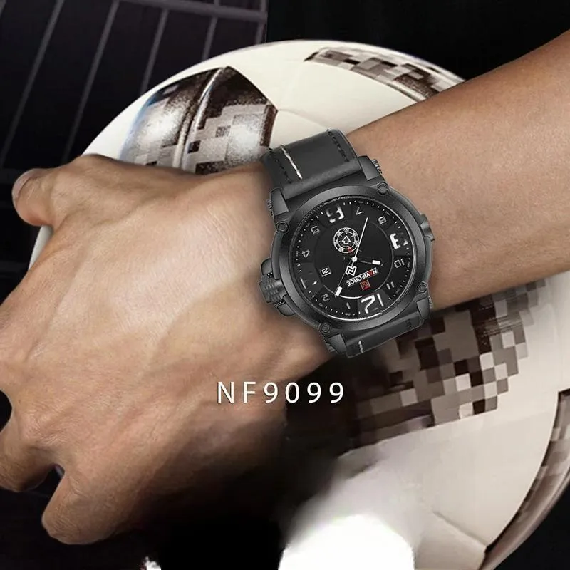 Men Watches Military Sport Quartz Watch Leather band Waterproof Clock