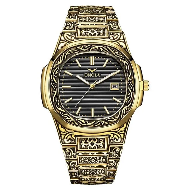 Men's Stainless Steel Creative Waterproof Analog Watches
