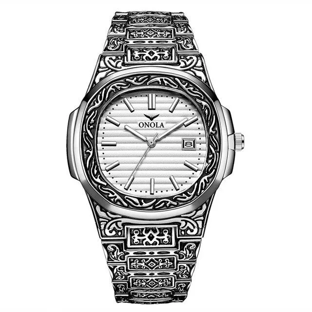 Men's Stainless Steel Creative Waterproof Analog Watches