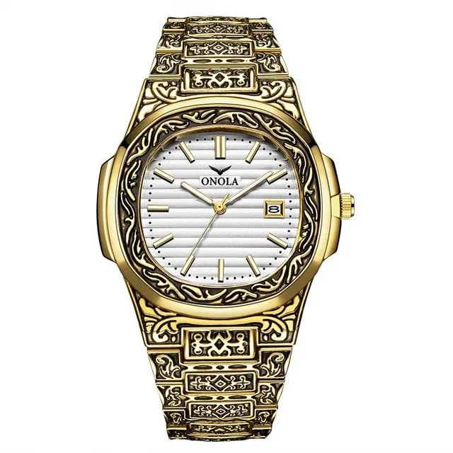 Men's Stainless Steel Creative Waterproof Analog Watches