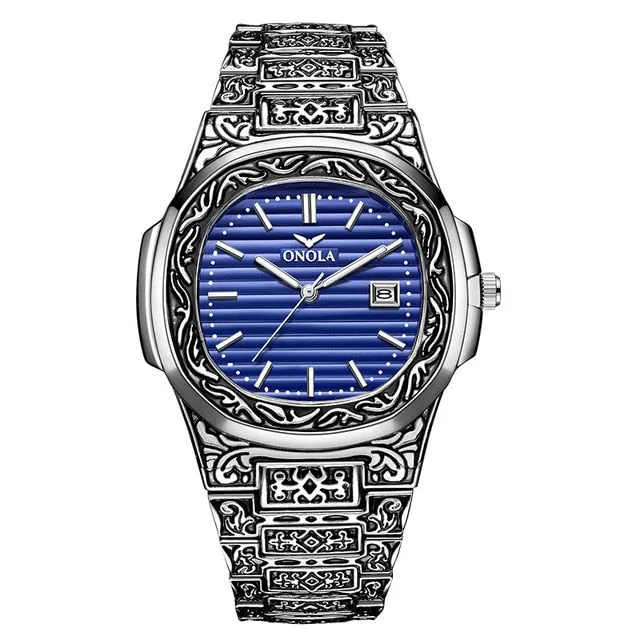 Men's Stainless Steel Creative Waterproof Analog Watches