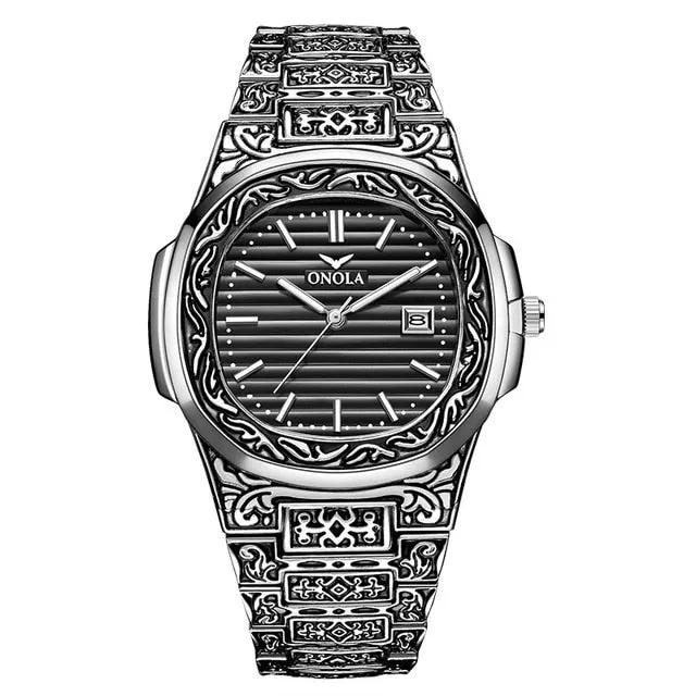 Men's Stainless Steel Creative Waterproof Analog Watches