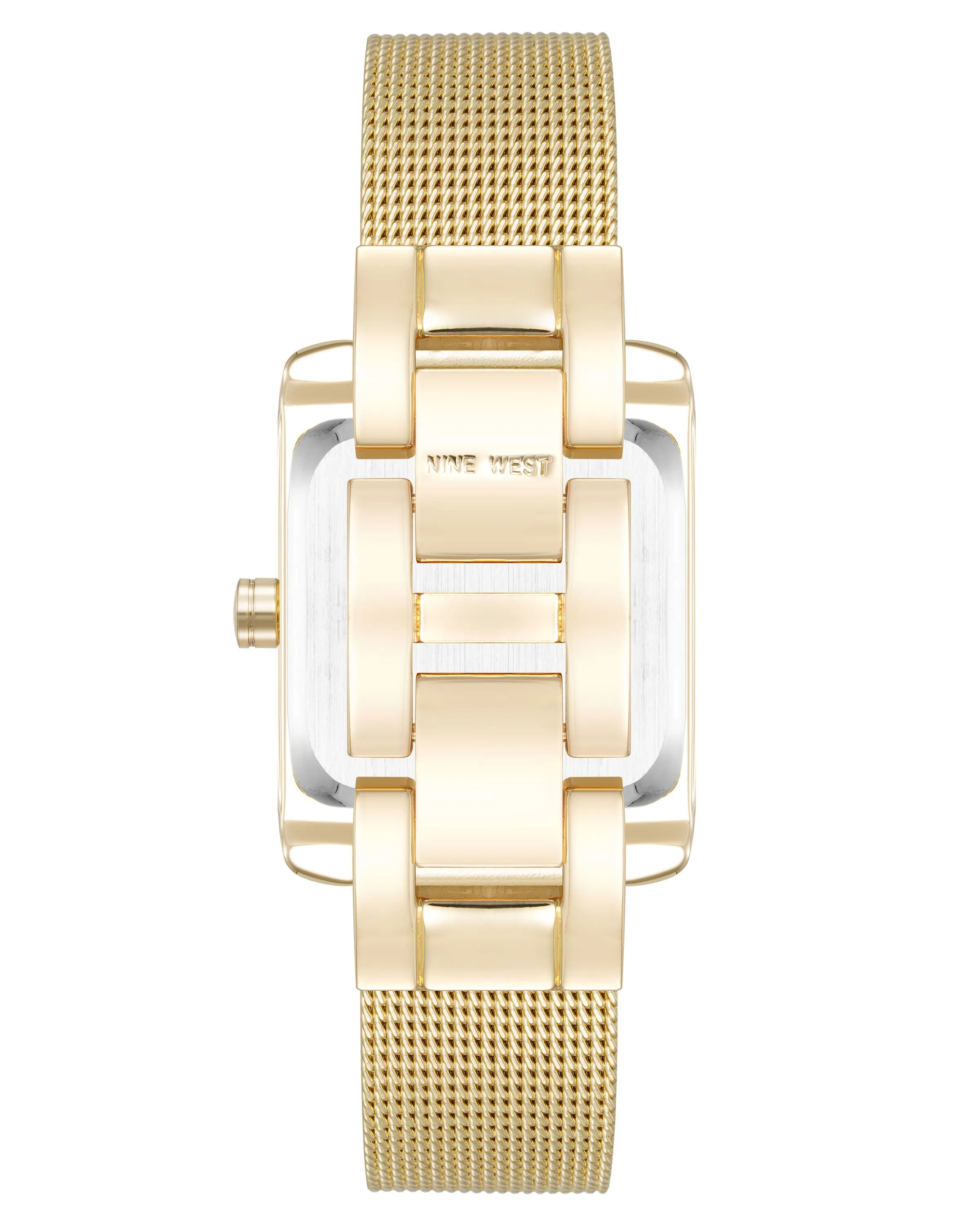 Mesh Bracelet Watch with Rectangular Case