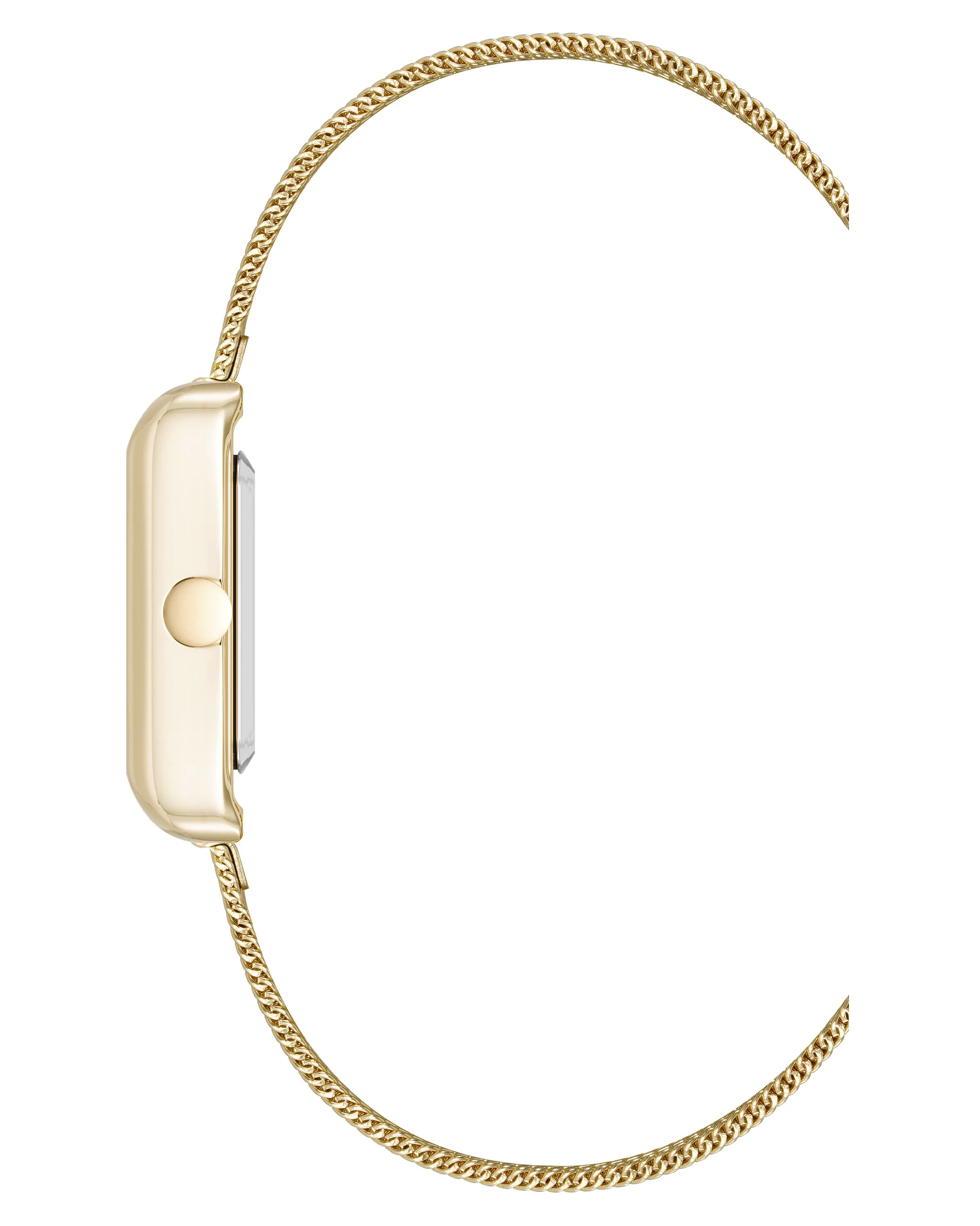 Mesh Bracelet Watch with Rectangular Case