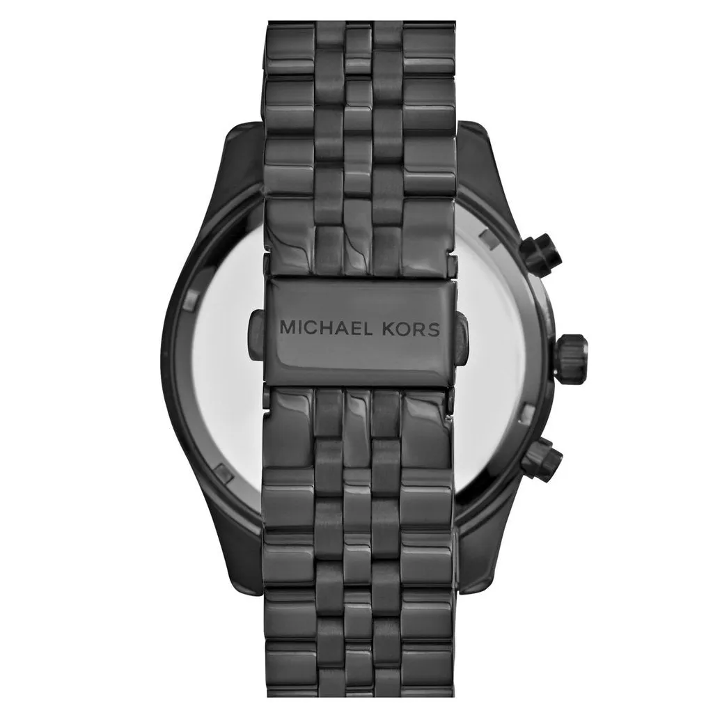 Michael Kors Lexington Gunmetal Grey Steel Chronograph Men's Watch MK8346