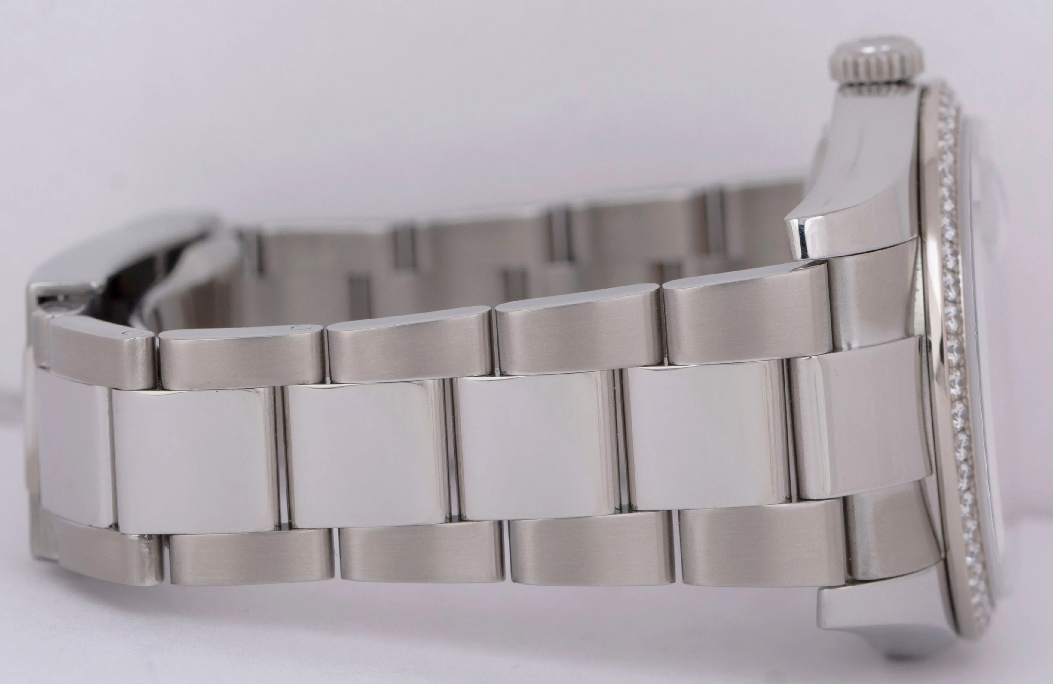MINT PAPERS Rolex DateJust RHODIUM WAVES 36mm DIAMOND Oyster 116244 Watch BOX