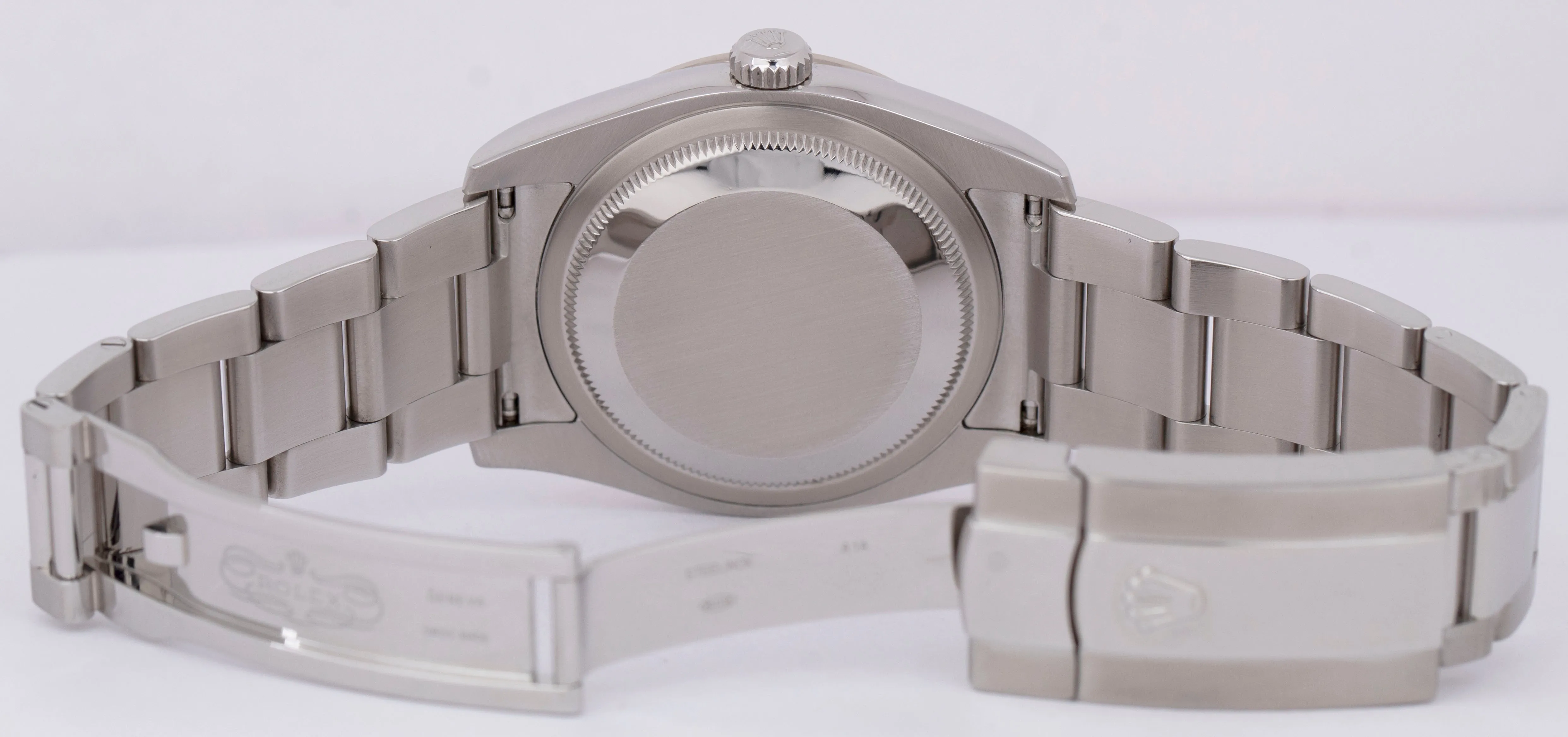 MINT PAPERS Rolex DateJust RHODIUM WAVES 36mm DIAMOND Oyster 116244 Watch BOX
