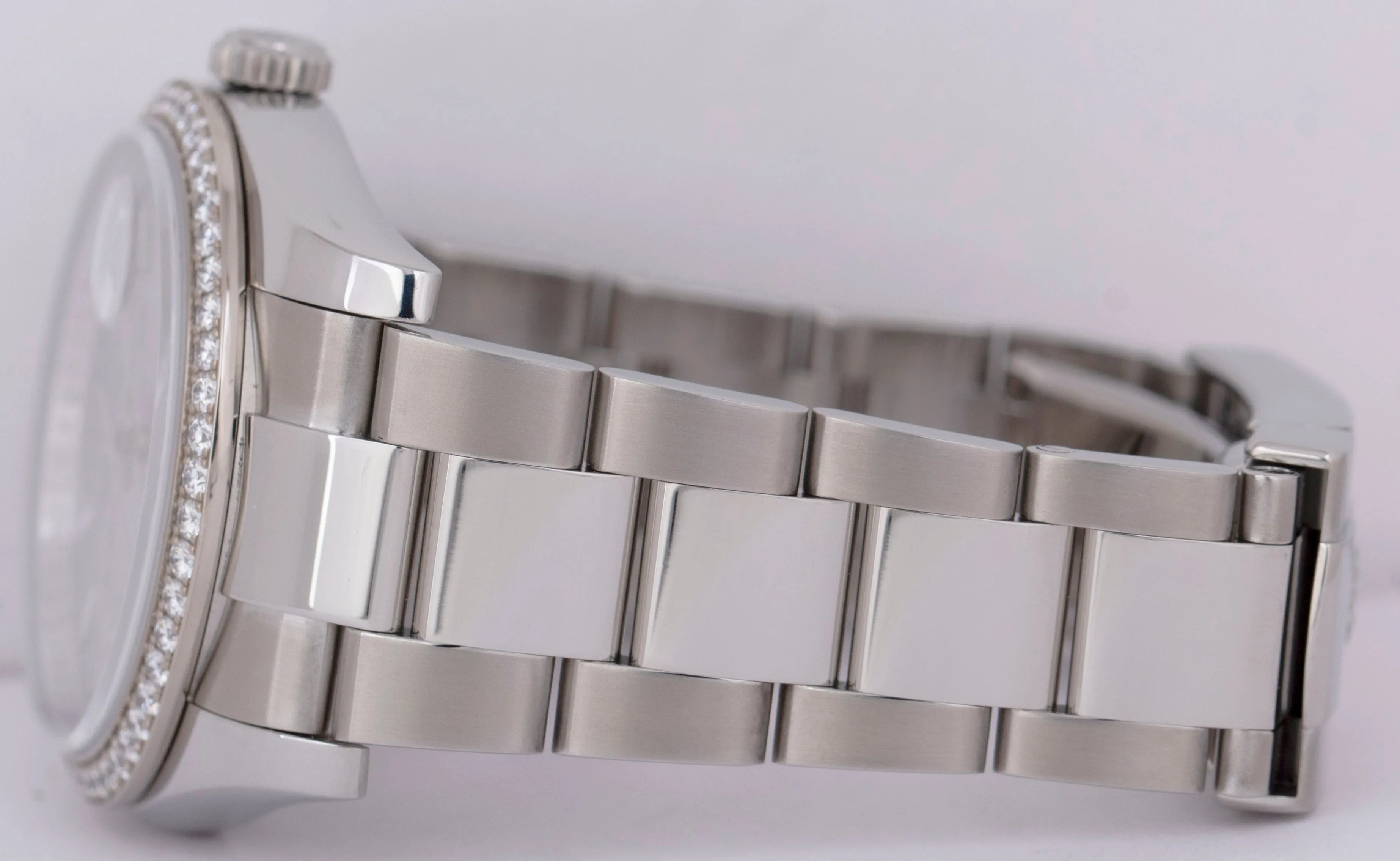 MINT PAPERS Rolex DateJust RHODIUM WAVES 36mm DIAMOND Oyster 116244 Watch BOX