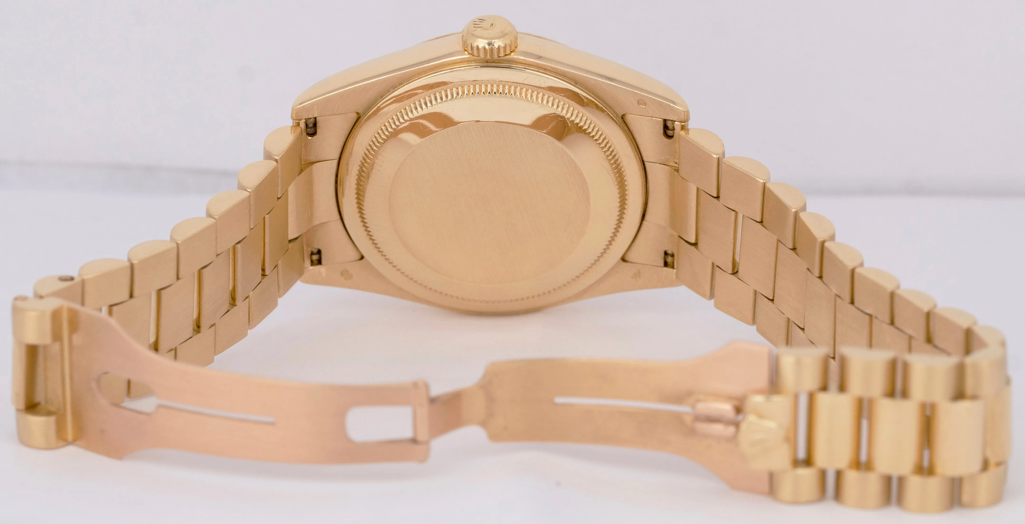 MINT Rolex Day-Date President 36mm Blue 18K Yellow Gold Fluted Watch 118238