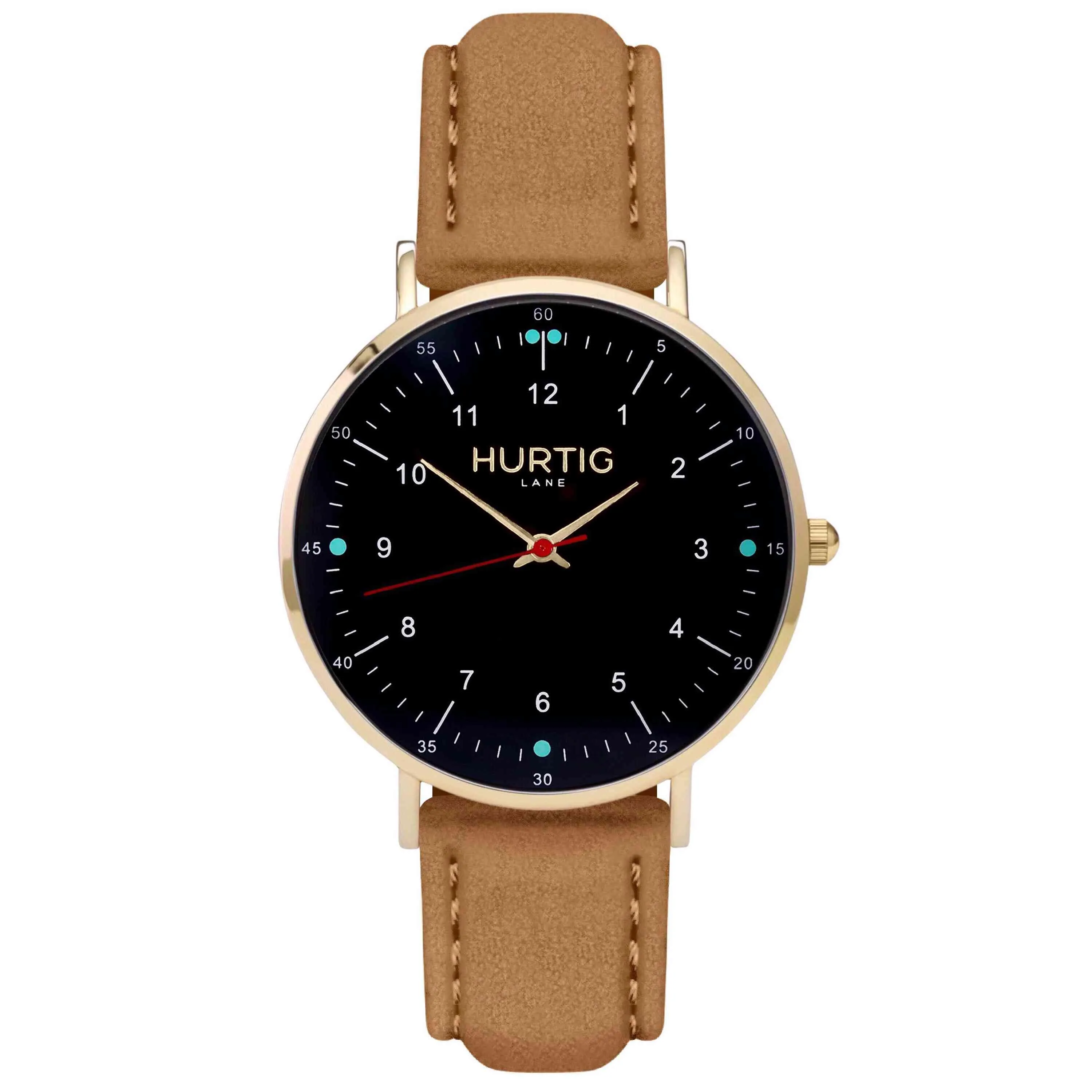 Moderna Vegan Tweed Watch Gold, Black & Grey
