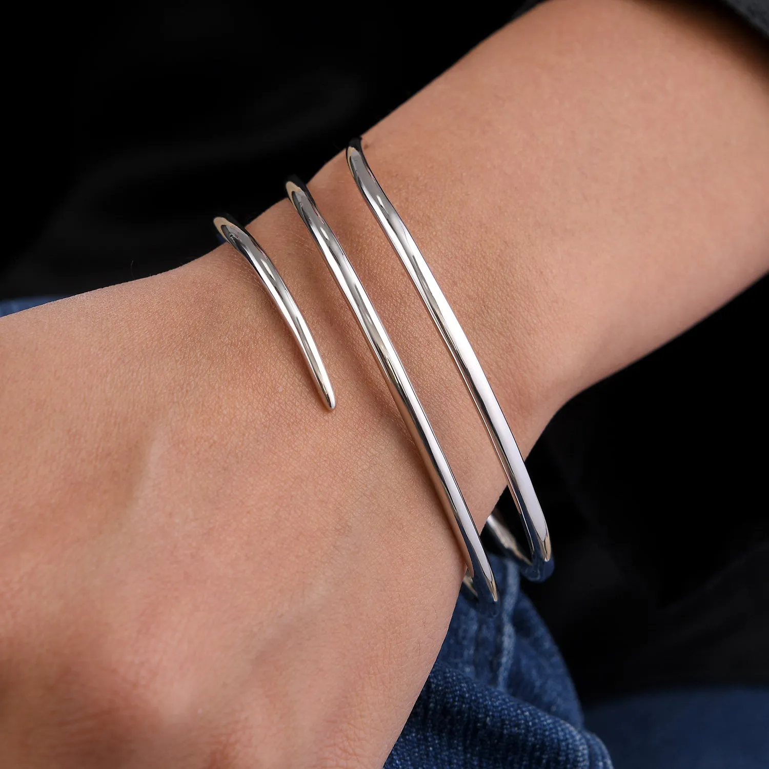 Molto Spiral Wrap Bangle   Spiral Creole Hoops