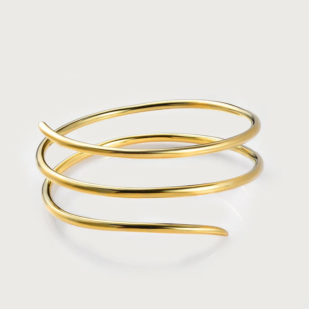 Molto Spiral Wrap Bangle   Spiral Creole Hoops
