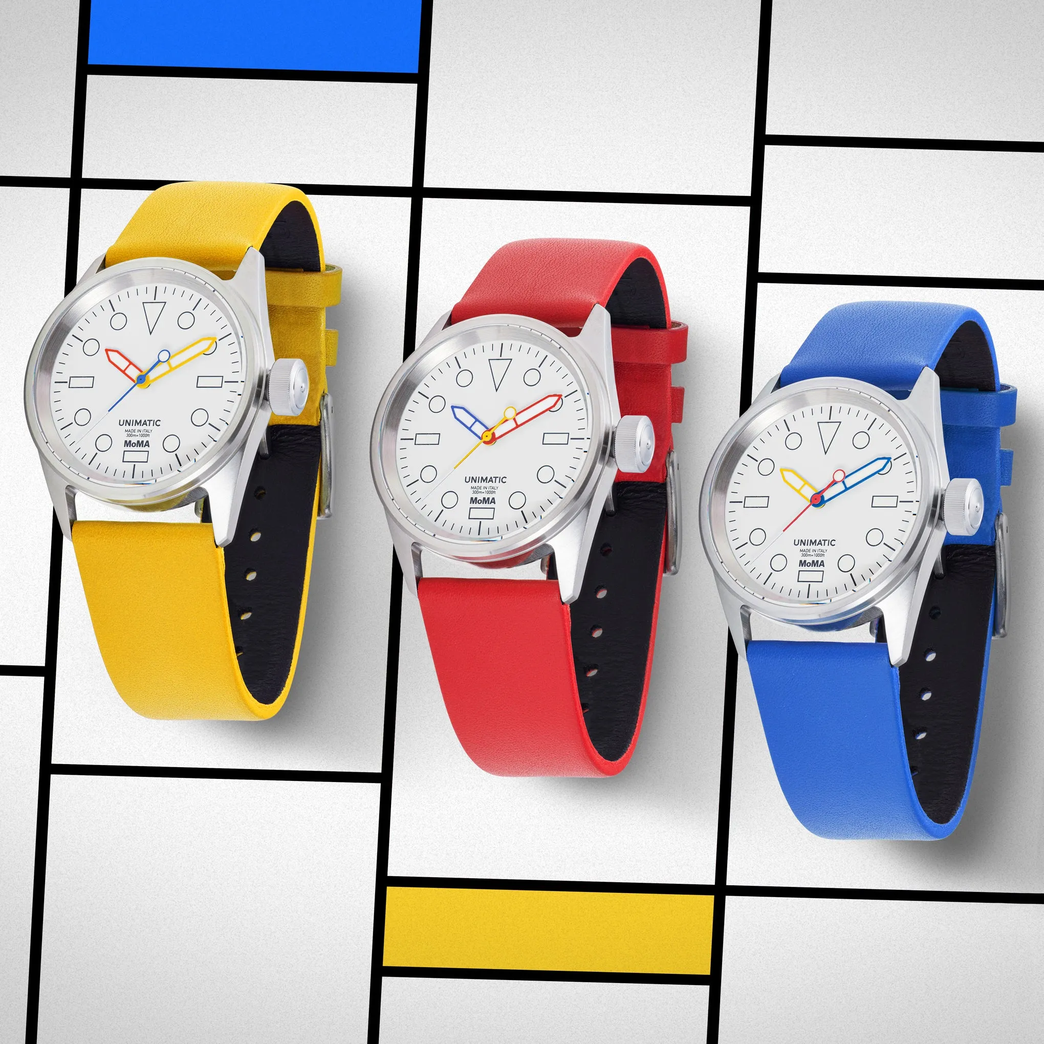 MoMA Unimatic De Stijl Modello Cinque Watch - Yellow