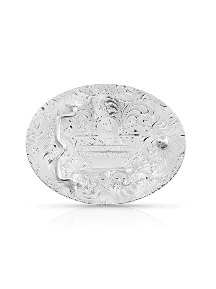 Montana Silversmiths 6190-523 Our Lady Of Guadalupe Ranch Rope Buckle Silver