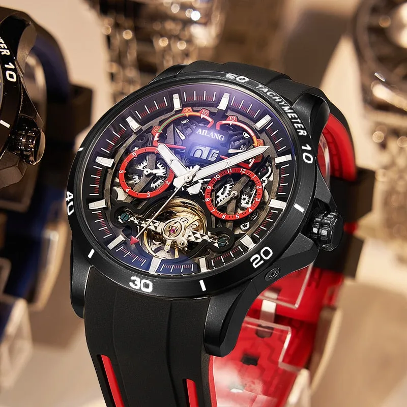 New Fashion Designer Tourbillon Waterproof Automatic Mechanical Watch