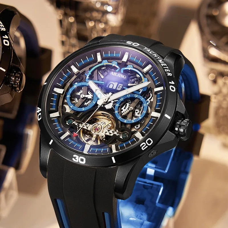 New Fashion Designer Tourbillon Waterproof Automatic Mechanical Watch