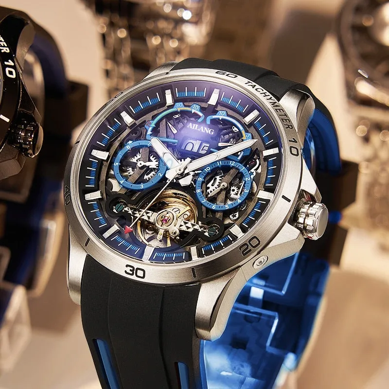 New Fashion Designer Tourbillon Waterproof Automatic Mechanical Watch