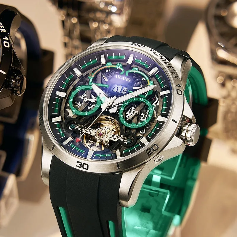 New Fashion Designer Tourbillon Waterproof Automatic Mechanical Watch