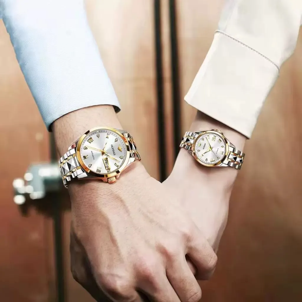 New Rolex Couple Watches A pair of authentic waterproof fully automatic mechanical watches business couple watches