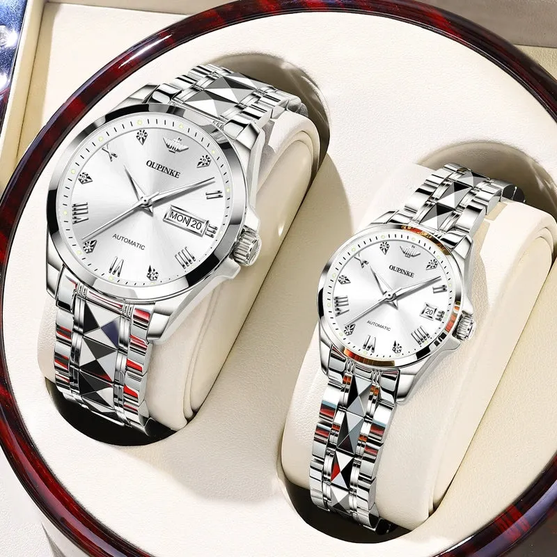 New Rolex Couple Watches A pair of authentic waterproof fully automatic mechanical watches business couple watches
